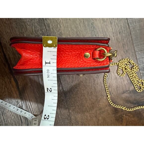NWOT COACH's Pebbled Leather Crossbody Bag Red - Picture 9 of 10